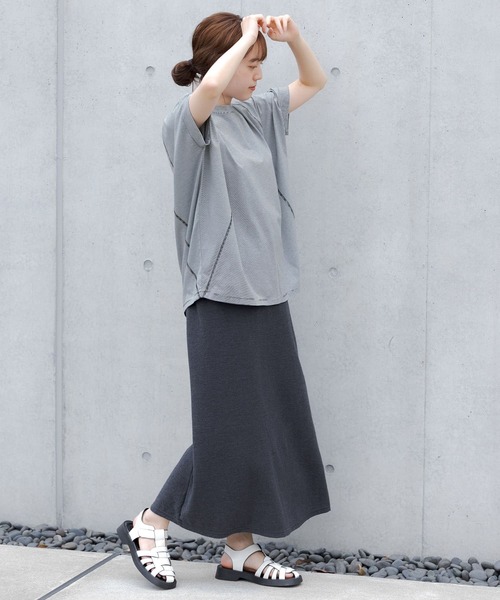 LAATO（ラート）の「DOLMAN CUT T-SHIRTS（Tシャツ/カットソー・レディース・ブラック/グリーン・FREE）」の21枚目の写真