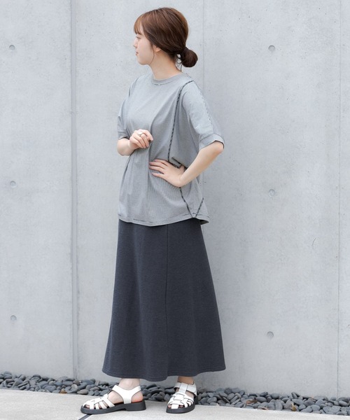 LAATO（ラート）の「DOLMAN CUT T-SHIRTS（Tシャツ/カットソー・レディース・ブラック/グリーン・FREE）」の15枚目の写真