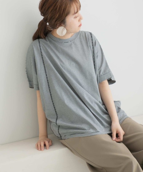 LAATO（ラート）の「DOLMAN CUT T-SHIRTS（Tシャツ/カットソー・レディース・ブラック/グリーン・FREE）」の13枚目の写真