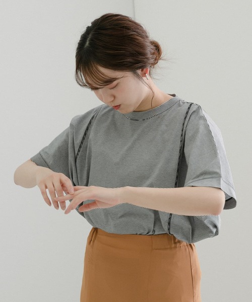 LAATO（ラート）の「DOLMAN CUT T-SHIRTS（Tシャツ/カットソー・レディース・ブラック/グリーン・FREE）」の8枚目の写真