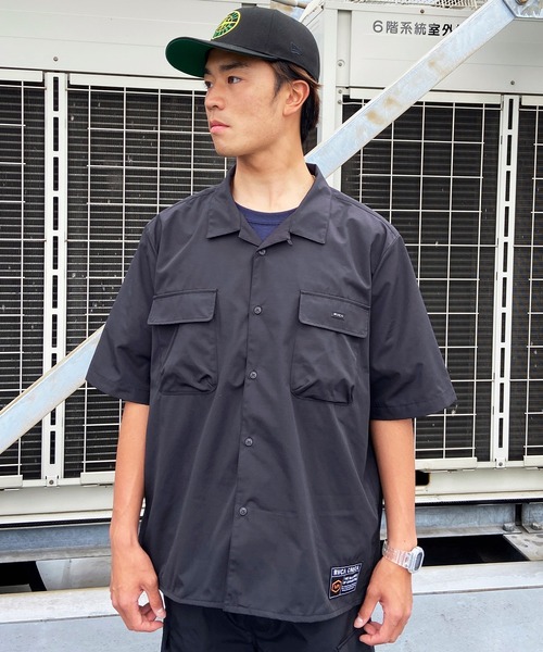 【ムラサキスポーツ限定】RVCA/ルーカセットアップ ワイドシルエット ポケット 半袖シャツ BC041-P10