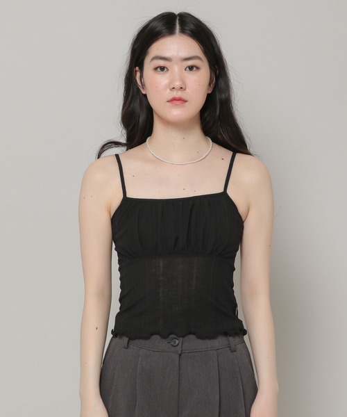 MAGPIEROBIN（マグパイロビン）の「MAGPIE ROBIN／FANCYキャミ　2295269（キャミソール・レディース・ブラック/グリーン/アイボリー・FREE）」の13枚目の写真