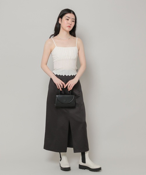 MAGPIEROBIN（マグパイロビン）の「MAGPIE ROBIN／FANCYキャミ　2295269（キャミソール・レディース・ブラック/グリーン/アイボリー・FREE）」の11枚目の写真