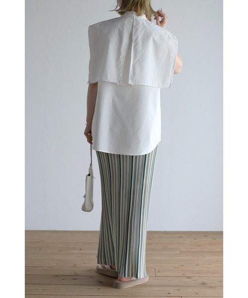 Bonjour Sagan（ボンジュールサガン）の「ストライプニットタイトスカート（スカート・レディース・カーキ/グリーン/オレンジ・FREE）」の18枚目の写真