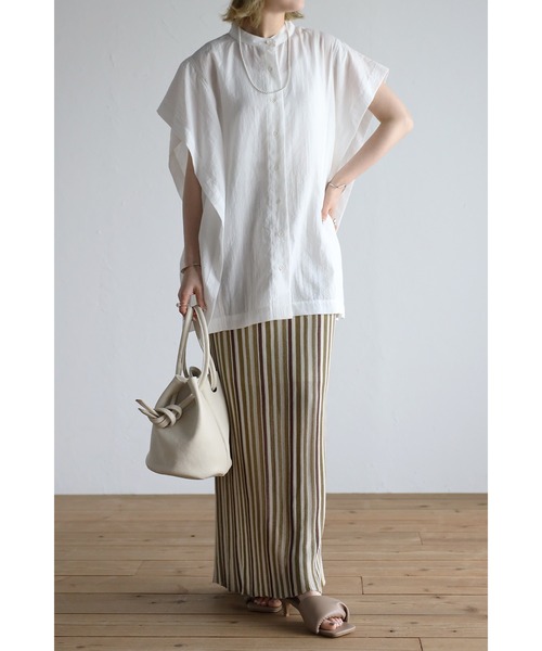 Bonjour Sagan（ボンジュールサガン）の「ストライプニットタイトスカート（スカート・レディース・カーキ/グリーン/オレンジ・FREE）」の22枚目の写真