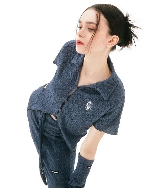 A'GEM/9 × .kom『NASTY FANCY CLUB/ナスティーファンシークラブ』UNBALANCE WRINKLE COLLAR WARMER SET/カラーウォーマーセット（シャツ/ブラウス）｜NASTY FANCY CLUB（ナスティーファンシークラブ）