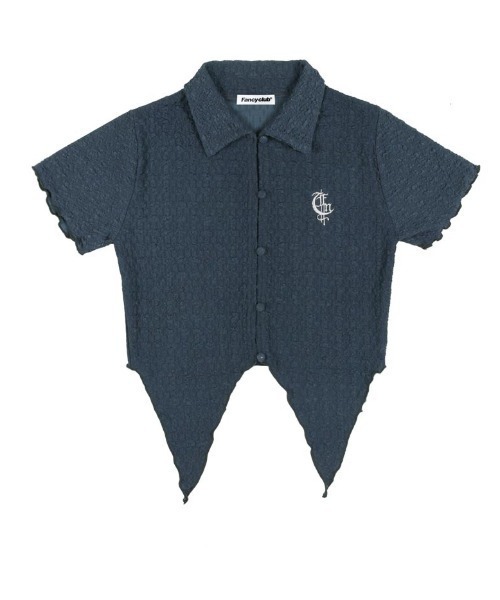 A'GEM/9 × .kom『NASTY FANCY CLUB/ナスティーファンシークラブ』UNBALANCE WRINKLE COLLAR WARMER SET/カラーウォーマーセット（シャツ/ブラウス）｜NASTY FANCY CLUB（ナスティーファンシークラブ）