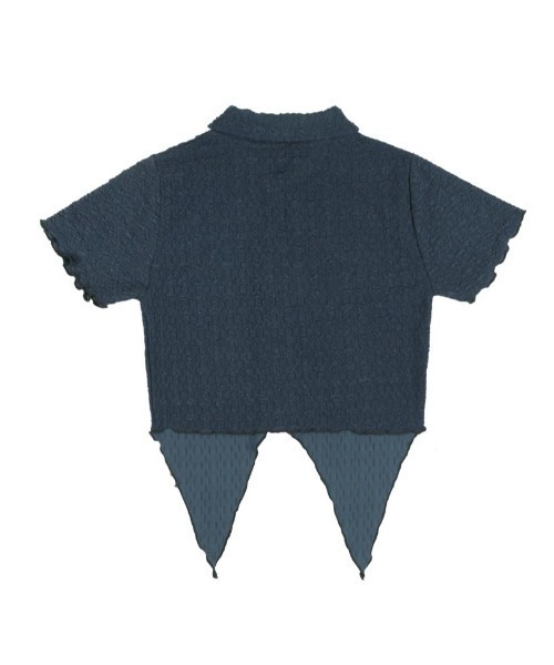 ブラウス シャツ A'GEM/9 × .kom「 FANCY CLUB/ファンシークラブ」UNBALANCE WRINKLE COLLAR WARME FANCY CLUB ブラウス シャツ A'GEM/9 × .kom「 CLUB/ファンシー