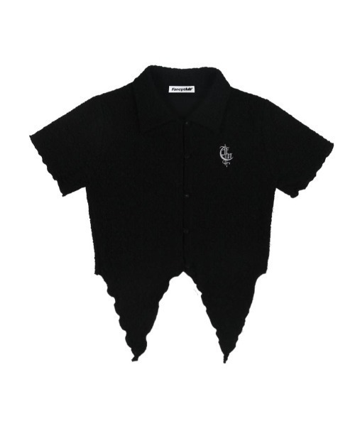 ブラウス シャツ A'GEM/9 × .kom「 FANCY CLUB/ファンシークラブ」UNBALANCE WRINKLE COLLAR WARME FANCY CLUB ブラウス シャツ A'GEM/9 × .kom「 CLUB/ファンシー