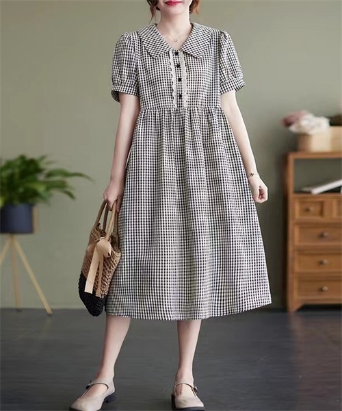 the9shop everyday dress breezeギンガムチェックＳ セール】ギンガムチェック サイドギャザー キャミワンピース