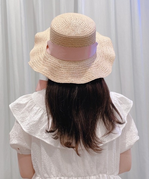 lilLilly（リルリリー）の「ストローリボンハット（ハット・レディース・ブラック/ピンク・フリー）」の8枚目の写真