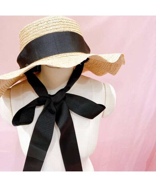 lilLilly（リルリリー）の「ストローリボンハット（ハット・レディース・ブラック/ピンク・フリー）」の10枚目の写真