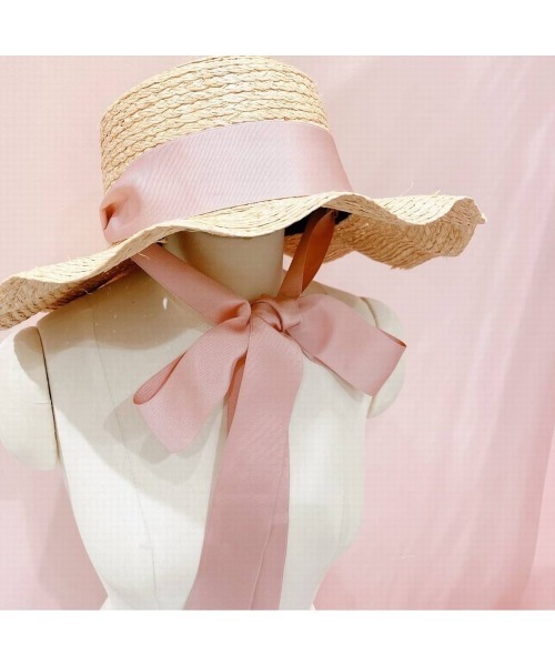 lilLilly（リルリリー）の「ストローリボンハット（ハット・レディース・ブラック/ピンク・フリー）」の9枚目の写真