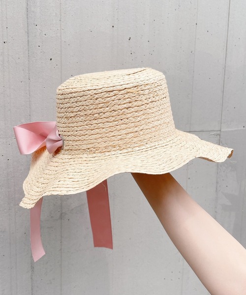 lilLilly（リルリリー）の「ストローリボンハット（ハット・レディース・ブラック/ピンク・フリー）」の16枚目の写真