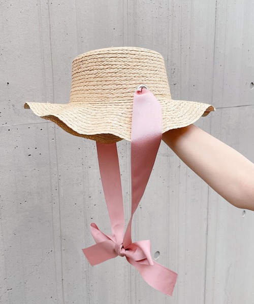 lilLilly（リルリリー）の「ストローリボンハット（ハット・レディース・ブラック/ピンク・フリー）」の14枚目の写真
