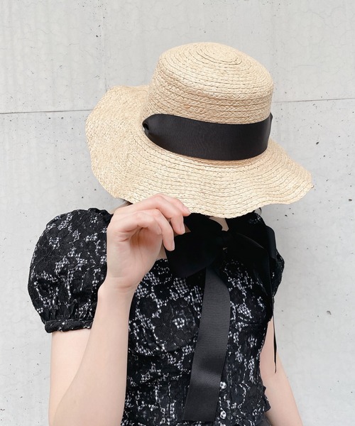 lilLilly（リルリリー）の「ストローリボンハット（ハット・レディース・ブラック/ピンク・フリー）」の22枚目の写真