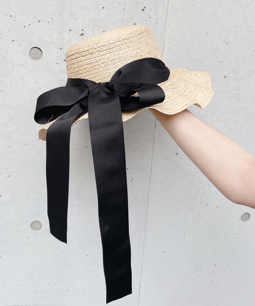 lilLilly（リルリリー）の「ストローリボンハット（ハット・レディース・ブラック/ピンク・フリー）」の13枚目の写真