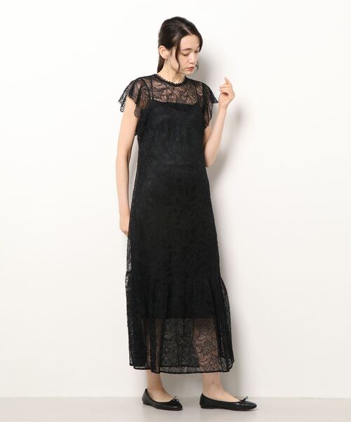 Masaco Teranishi(マサコテラニシ)の「Megumi Kanzaki×Masaco Teranishi Aesculus (アエスクルス) ラッセルレースワンピース(ワンピース・レディース・パープル/ブラック・38)」の11枚目の写真