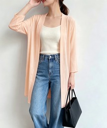 シフォンロングカーディガン