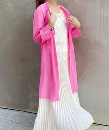 シフォンロングカーディガン