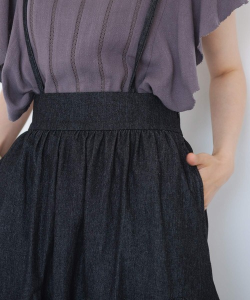 Crisp(クリスプ)の「ヘムフレアデニムスカート(デニムスカート・レディース・ブラック/ネイビー・FREE)」の15枚目の写真