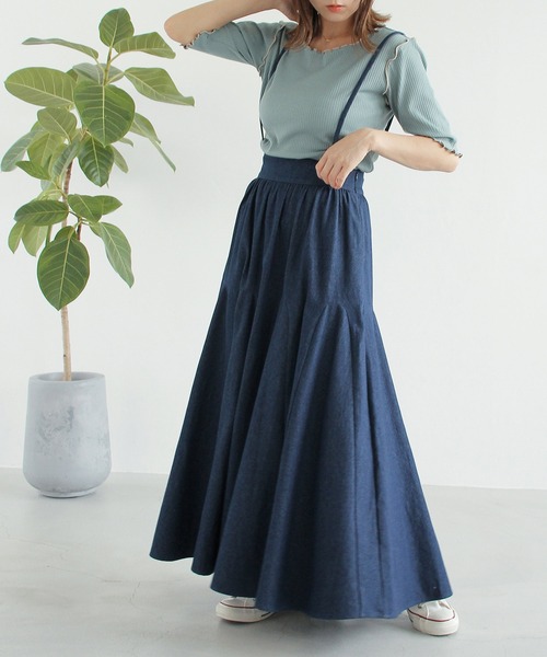 Crisp(クリスプ)の「ヘムフレアデニムスカート(デニムスカート・レディース・ブラック/ネイビー・FREE)」の18枚目の写真