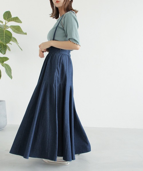 Crisp(クリスプ)の「ヘムフレアデニムスカート(デニムスカート・レディース・ブラック/ネイビー・FREE)」の19枚目の写真