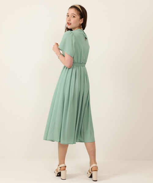 ASTORIA ODIER(アストリアオディール)の「ボウタイワンピース(ワンピース・レディース・ラベンダー/ホワイト×ブラック/グリーン/ネイビー/ホワイト×グレー/ブラック/ブラウン/スモークピンク/ダークグリーン・MEDIUM)」の16枚目の写真