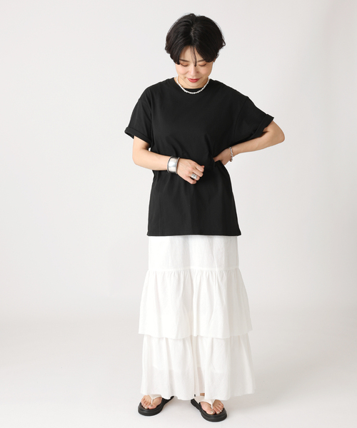 Russell Athletic(ラッセルアスレティック)の「【RUSSELL ATHLETIC/ラッセル・アスレティック】別注ロゴTEE(Tシャツ/カットソー・レディース・ホワイト/ライトグレー/ブラック・FREE)」の20枚目の写真