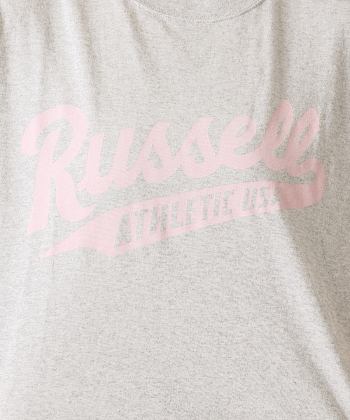 Russell Athletic(ラッセルアスレティック)の「【RUSSELL ATHLETIC/ラッセル・アスレティック】別注ロゴTEE(Tシャツ/カットソー・レディース・ホワイト/ライトグレー/ブラック・FREE)」の14枚目の写真