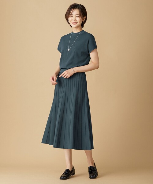 J.PRESS(ジェイプレス)の「【洗える】 レーヨンエリートストレッチ ニット スカート(スカート・レディース・ダークグリーン系/ブラック系・11/9)」の6枚目の写真