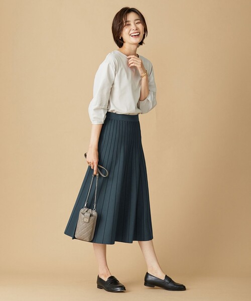 J.PRESS(ジェイプレス)の「【洗える】 レーヨンエリートストレッチ ニット スカート(スカート・レディース・ダークグリーン系/ブラック系・11/9)」の8枚目の写真