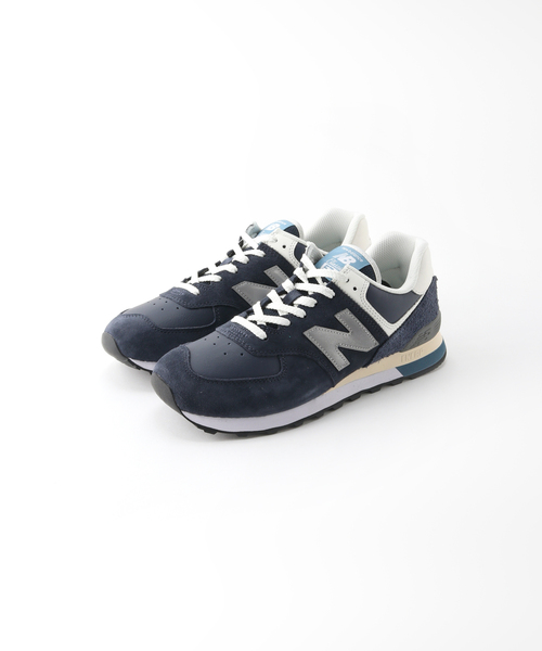 EDIFICE(エディフィス)の「【New Balance / ニューバランス】ML574(スニーカー・メンズ・ライトグレー/ネイビー・27cm/28cm/27.5cm)」の2枚目の写真