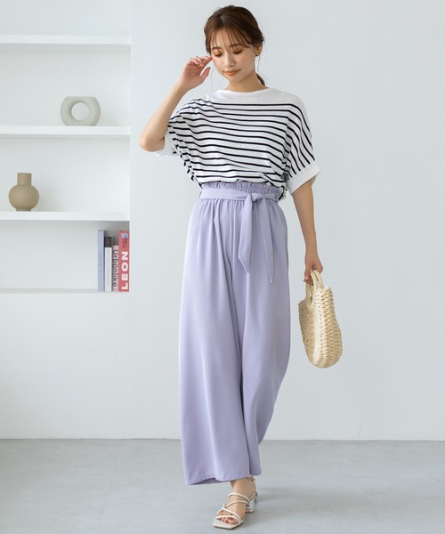 fifth(フィフス)の「ウエストリボンルーズパンツ(その他パンツ・レディース・ライトブルー/ブラック/ラベンダー・M)」の4枚目の写真