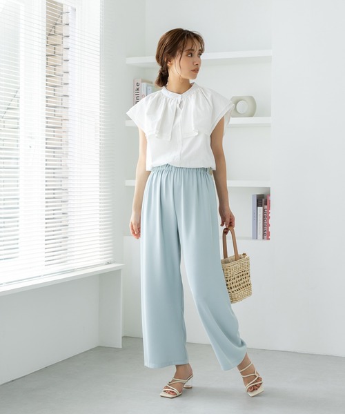 fifth(フィフス)の「ウエストリボンルーズパンツ(その他パンツ・レディース・ライトブルー/ブラック/ラベンダー・M)」の17枚目の写真