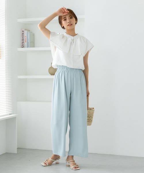 fifth(フィフス)の「ウエストリボンルーズパンツ(その他パンツ・レディース・ライトブルー/ブラック/ラベンダー・M)」の9枚目の写真