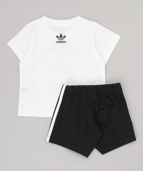 adidas（アディダス）の「トレフォイル ショーツ & Tシャツセットアップ / アディダスオリジナルス（キッズ/子供用）（ジャージ・キッズ・ホワイト・60/70/80/90）」の2枚目の写真