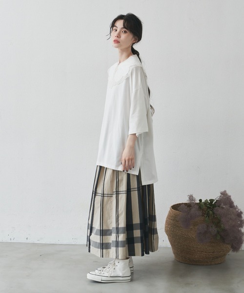 Libra Cue（リブラ キュー）の「マルチチェックボリュームスカート