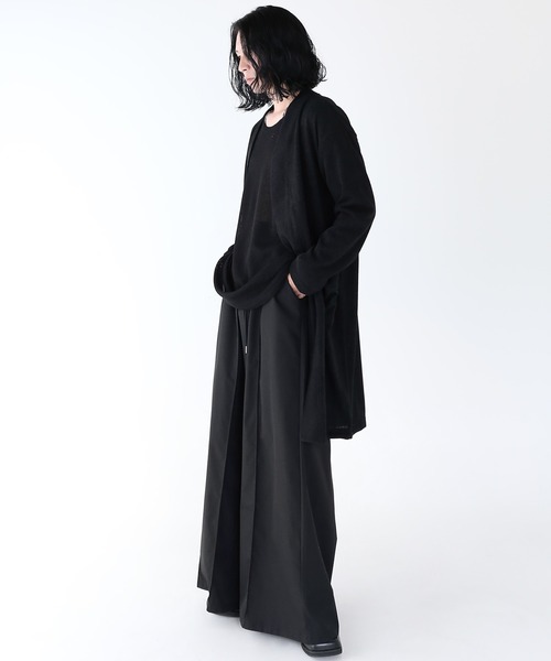 minsobi（ミンソビ）の「ソフトタッチロングカーディガン（カーディガン/ボレロ・メンズ・ブラック/ブルー/チャコール・FREE）」の9枚目の写真