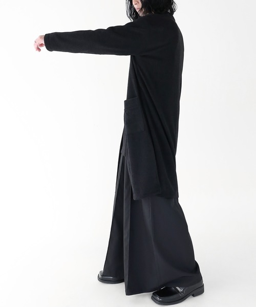 minsobi（ミンソビ）の「ソフトタッチロングカーディガン（カーディガン/ボレロ・メンズ・ブラック/ブルー/チャコール・FREE）」の8枚目の写真