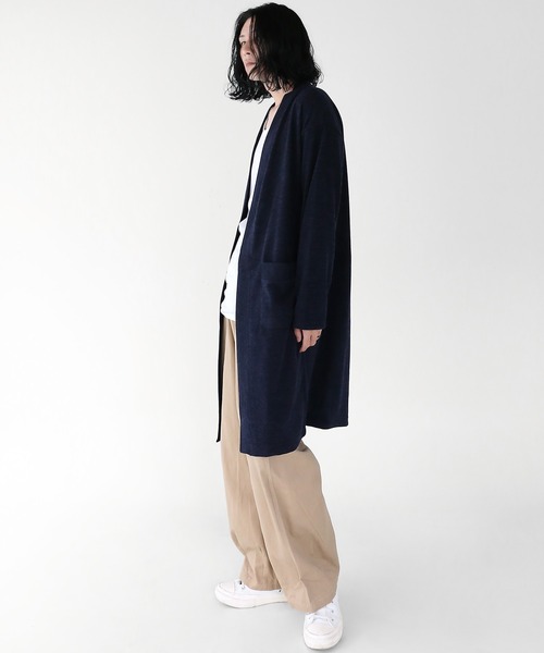 minsobi（ミンソビ）の「ソフトタッチロングカーディガン（カーディガン/ボレロ・メンズ・ブラック/ブルー/チャコール・FREE）」の20枚目の写真
