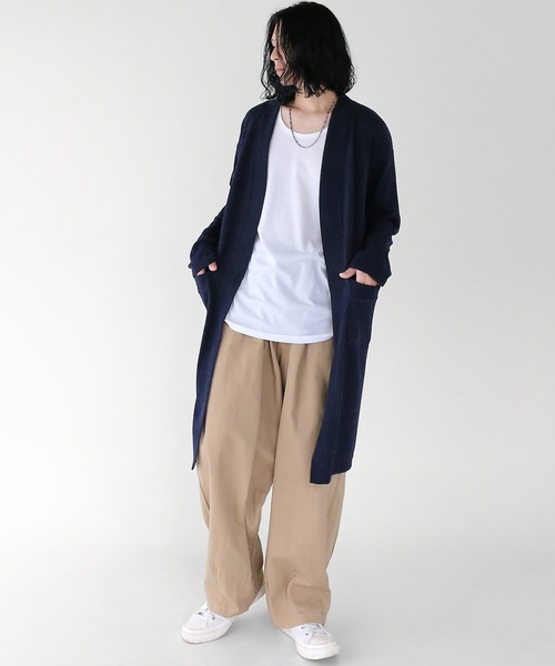 minsobi（ミンソビ）の「ソフトタッチロングカーディガン（カーディガン/ボレロ・メンズ・ブラック/ブルー/チャコール・FREE）」の19枚目の写真