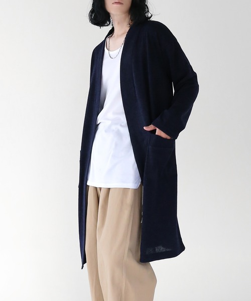 minsobi（ミンソビ）の「ソフトタッチロングカーディガン（カーディガン/ボレロ・メンズ・ブラック/ブルー/チャコール・FREE）」の17枚目の写真