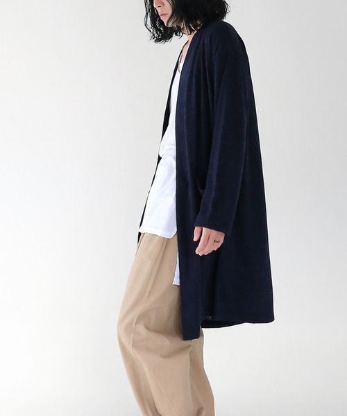 minsobi（ミンソビ）の「ソフトタッチロングカーディガン（カーディガン/ボレロ・メンズ・ブラック/ブルー/チャコール・FREE）」の18枚目の写真
