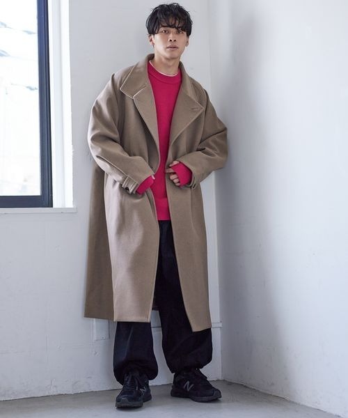 LOWRYS FARM（ローリーズファーム）の「ウールライクスタンドコート　295575（その他アウター・メンズ・ブラック/ブラウン・MEDIUM/LARGE）」の5枚目の写真