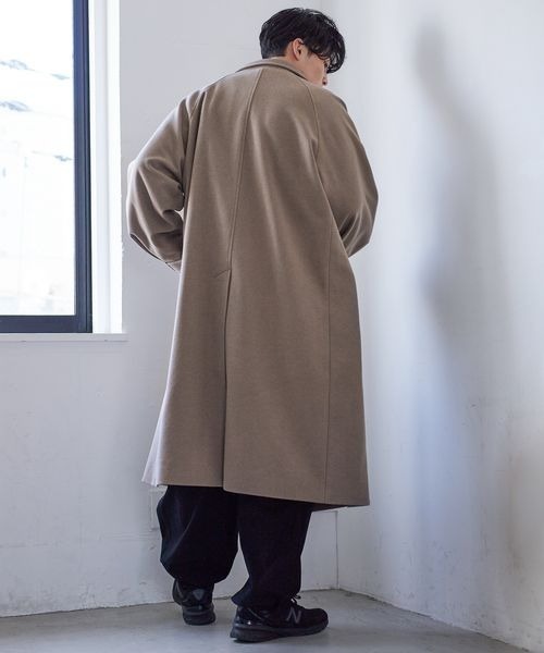 LOWRYS FARM（ローリーズファーム）の「ウールライクスタンドコート　295575（その他アウター・メンズ・ブラック/ブラウン・MEDIUM/LARGE）」の6枚目の写真