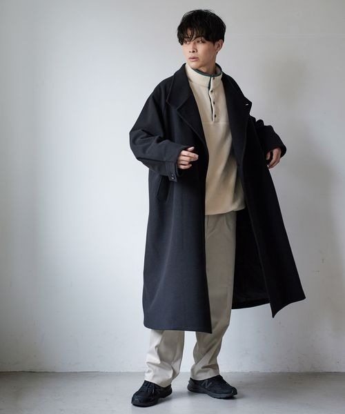 LOWRYS FARM（ローリーズファーム）の「ウールライクスタンドコート　295575（その他アウター・メンズ・ブラック/ブラウン・MEDIUM/LARGE）」の7枚目の写真