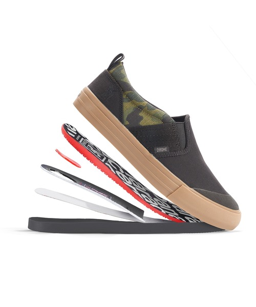 CHROME（クローム）の「DIMA 3.0 / ディマ 3.0 スリッポン Panaracer テクニカルコラボレーション（スリッポン・メンズ・グレー系カモフラージュ・26.5cm/27cm/27.5cm/28cm/26cm）」の10枚目の写真