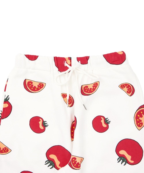 PUNYUS（プニュズ）の「フード総柄スウェットパンツ(TOMATO・RENNYU・FUGU・KIWI)（スウェットパンツ・レディース・ブラック/レッド/ブルー/グリーン・1/2/4/3）」の9枚目の写真