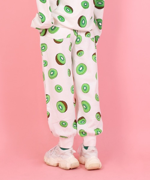 フード総柄スウェットパンツ(TOMATO・RENNYU・FUGU・KIWI